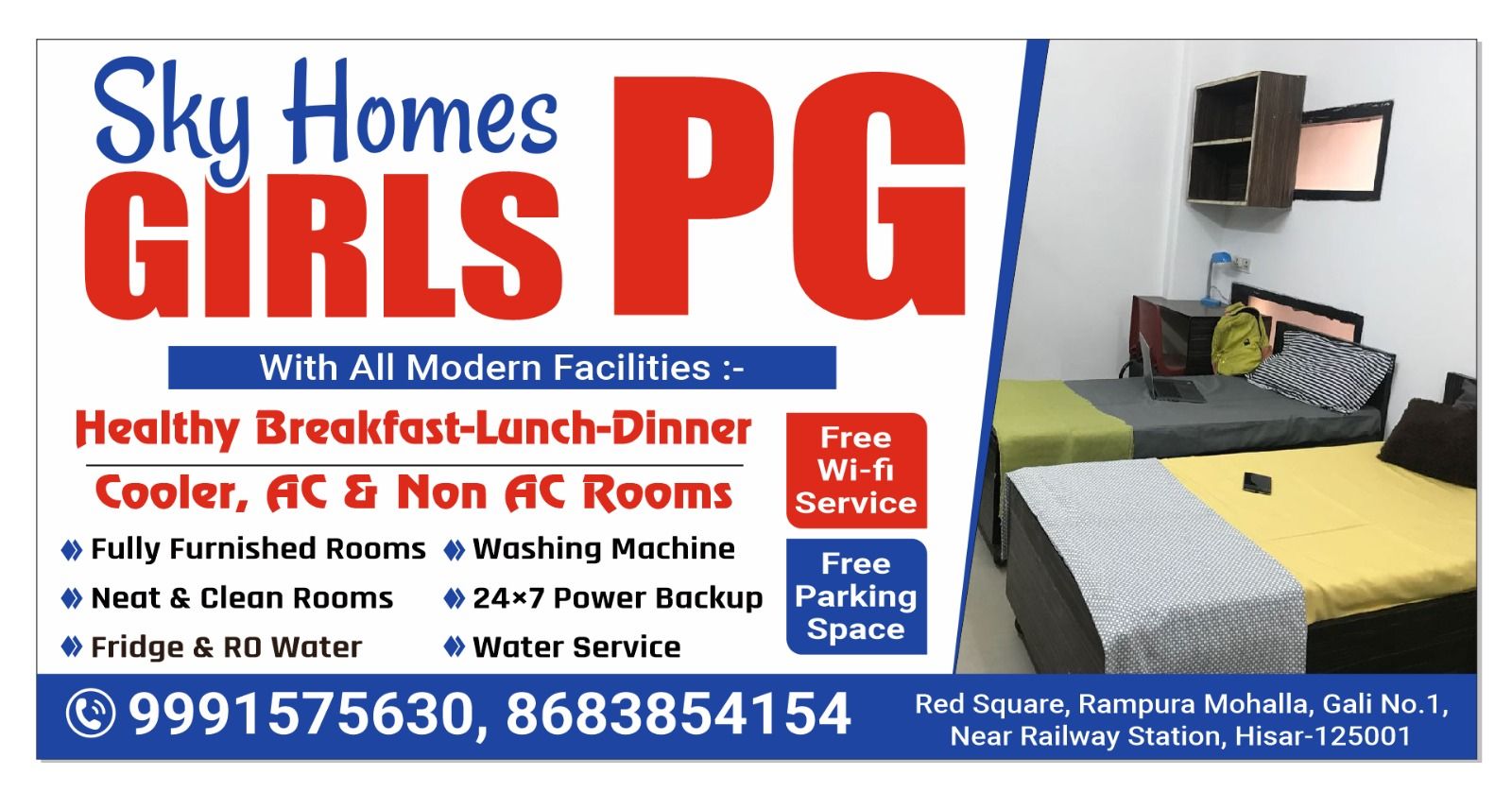 Sky Home's Girl pg - Boys PG in Hisar